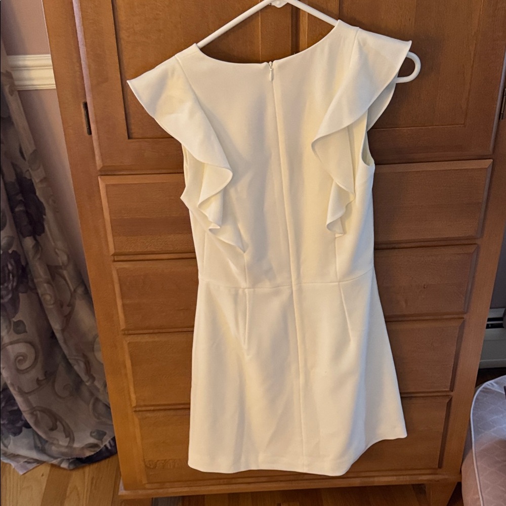 French Connection White Ruffle Mini Dress - Picture 3 of 4